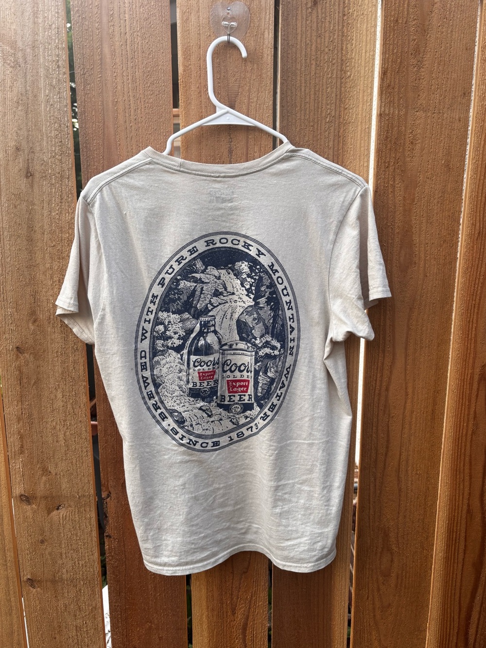 Coors Vintage-Style Back Graphic Tee - Beige